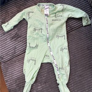 Bonds Wondercool Green Footies One Piece with Cartoon Print